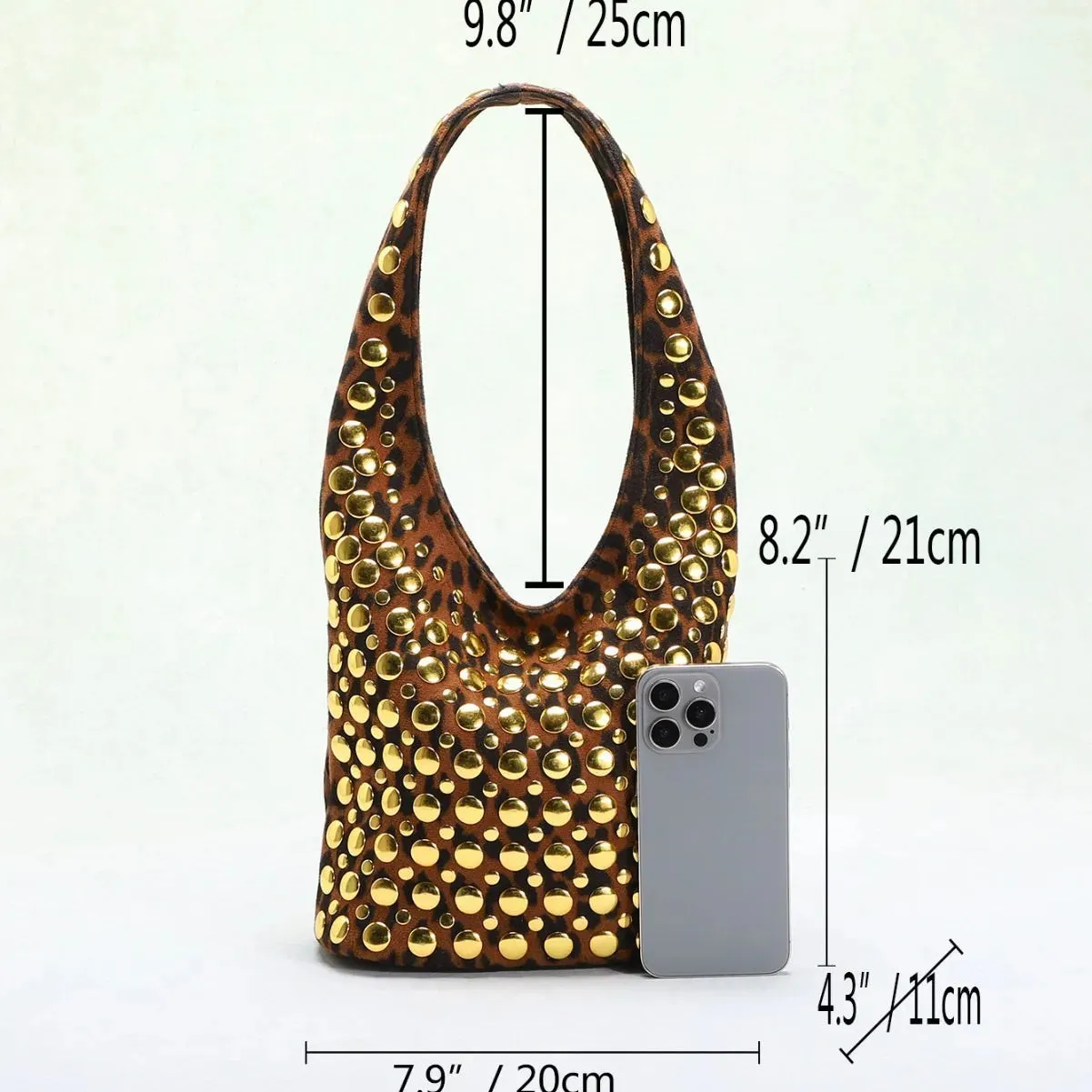 Oksana Studded Metallic Mini Bags