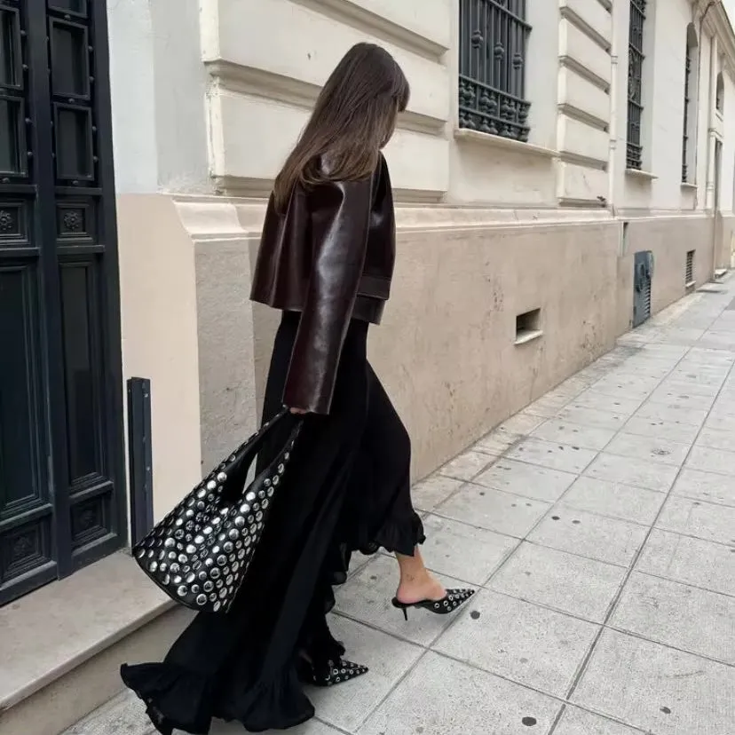 Oksana Studded Metallic Mini Bags