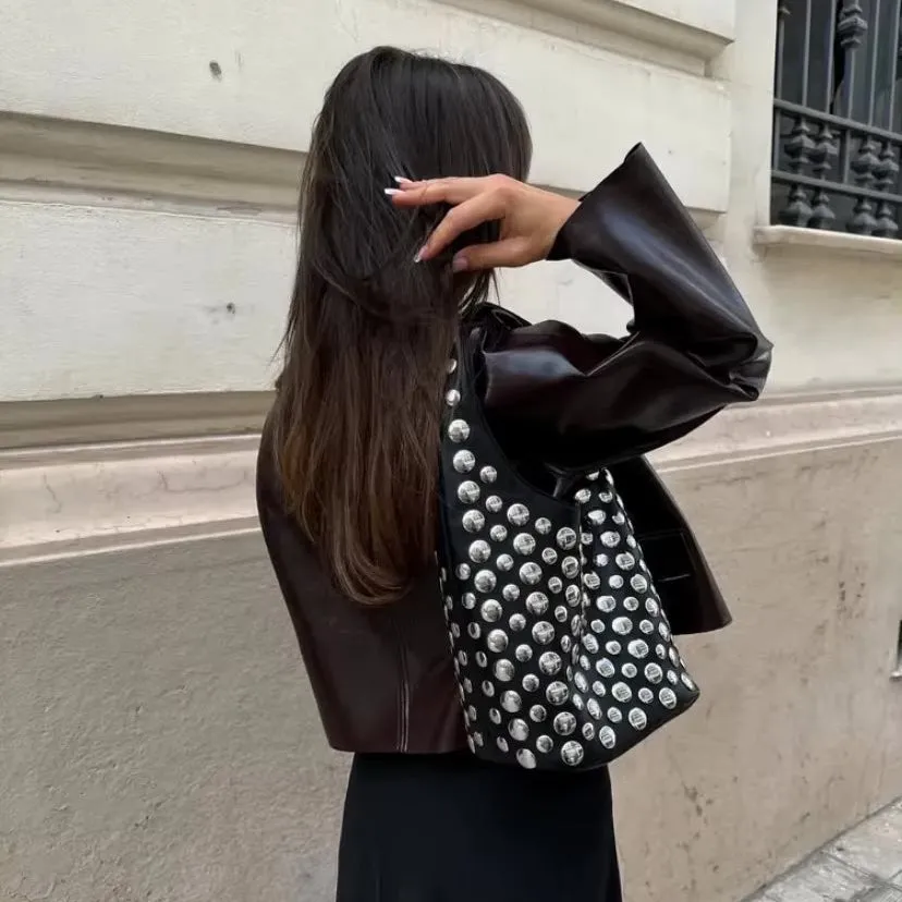 Oksana Studded Metallic Mini Bags