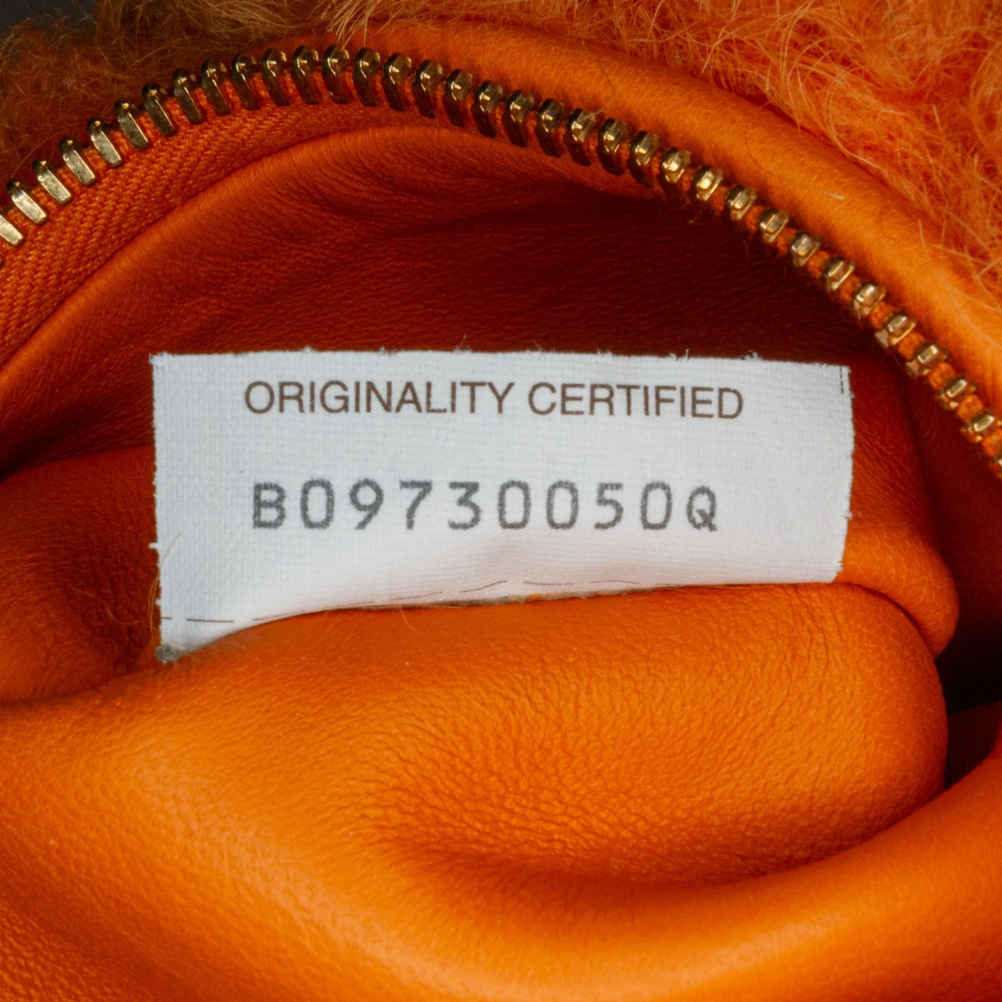 Orange Bottega Veneta Mini Shearling Jodie Hobo Bag