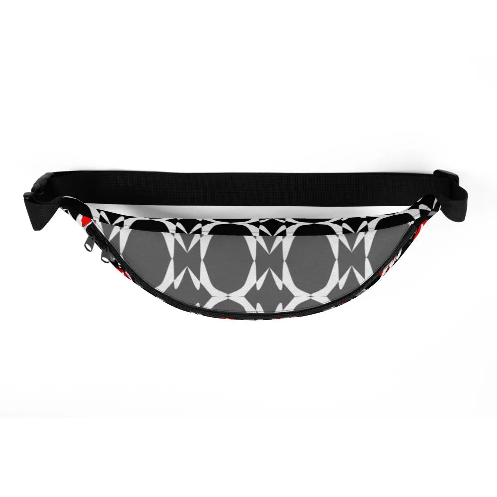 Origen Destination |On-Arrival Point of Origen Symbol-inspired Black/Gray shoulder/waist bag