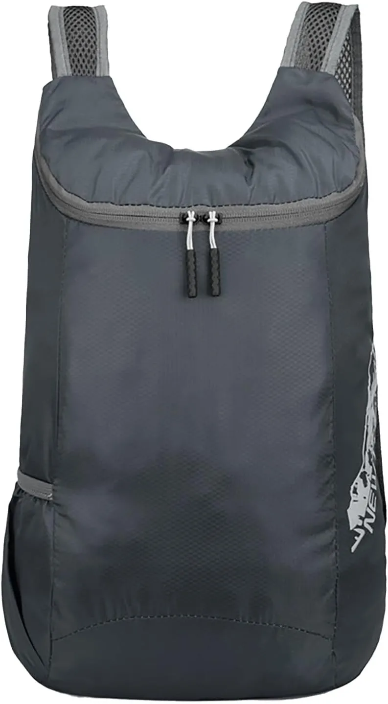 Outdoor Folding Bag New Storage Skin Backpack Travel Bag Men And Women Sports Backpack Holder Dog (Grey, One Size)
