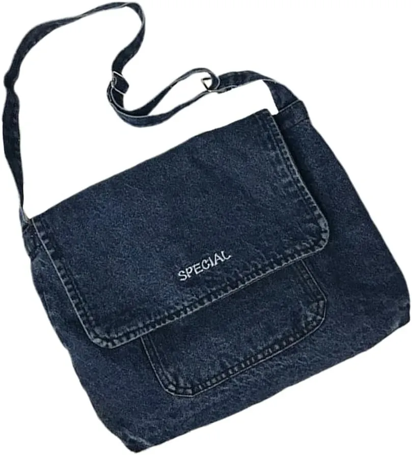 PACKOVE Shoulder Bag for Women, School Bag, Denim Shoulder Bag, Carry Bags for Women, Shoulder Bag for Women, Handbag, Women's Purses, Shoulder Bag, Women's Shoulder Bag
