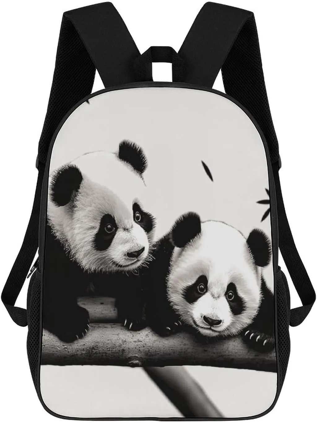 Pandas Business Laptop Backpack for Women Men 17 Inch Carry on Backpack Waterproof Black Bookbag Fashion Lightweight Backpacks for Travel Hiking Camping Casual Daypack Backpacks