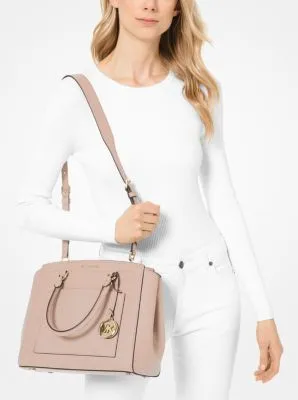 Park Large Saffiano Leather Satchel