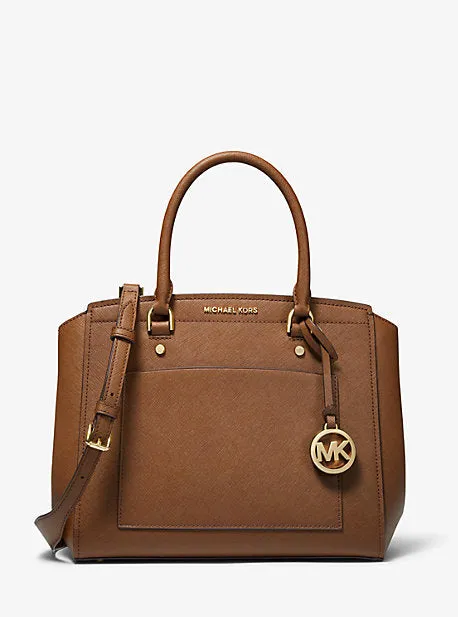 Park Large Saffiano Leather Satchel