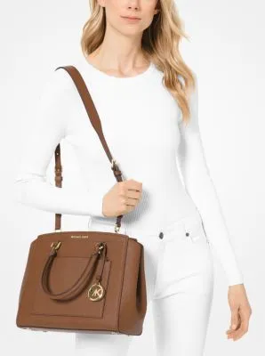 Park Large Saffiano Leather Satchel