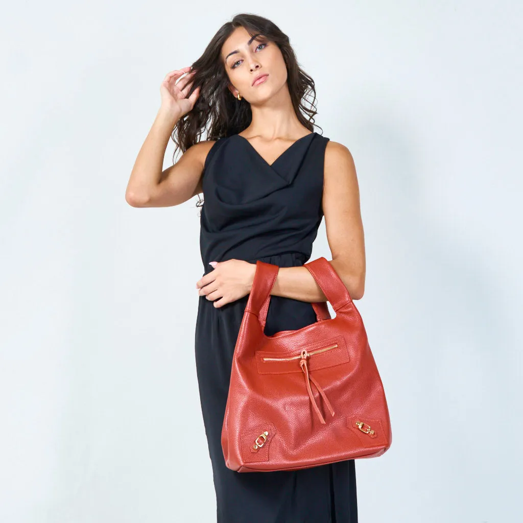 Pebble leather hobo bags wholesale