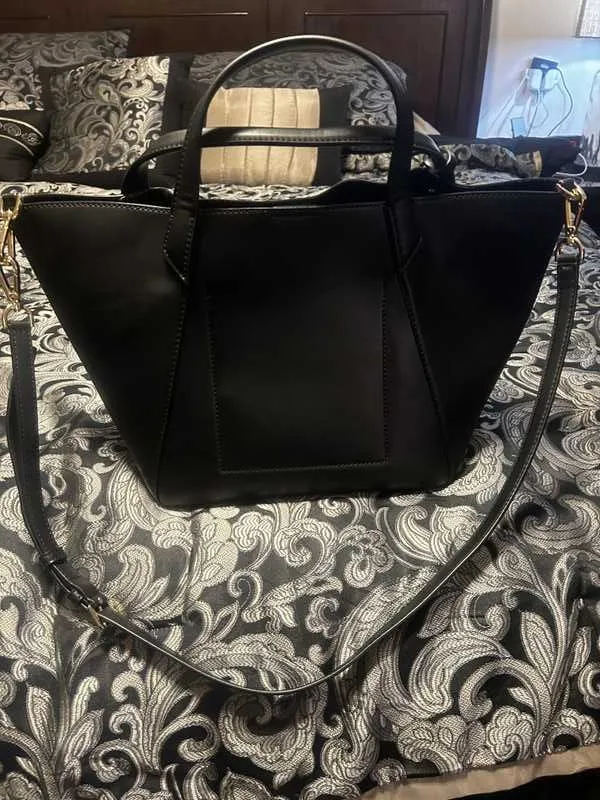 Phoebe Large Faux Leather Bucket Bag