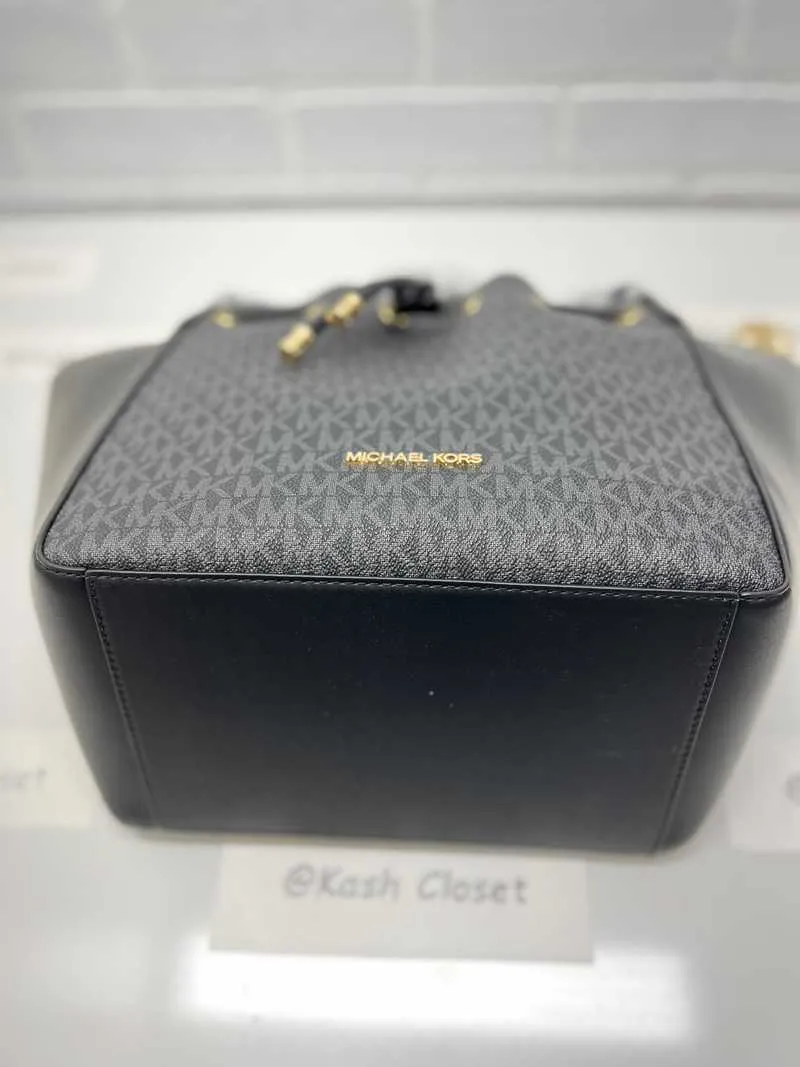 Phoebe Large Two-Tone Logo Bucket Bag