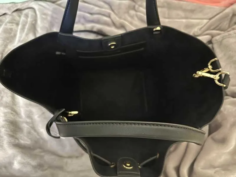 Phoebe Large Two-Tone Logo Bucket Bag