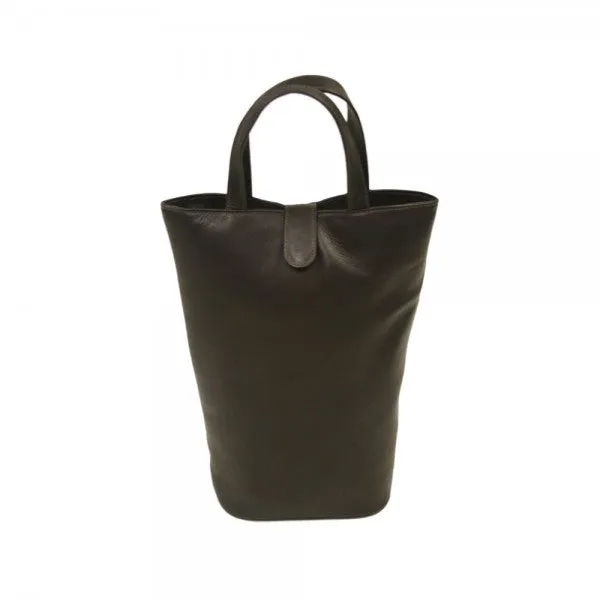 Piel Leather Double Wine Tote Assorted Colors