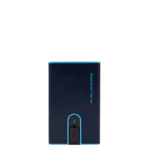Piquadro - Porta carte di credito con Sliding System RFID Blue Square - PP4891B2BLR - BLU2
