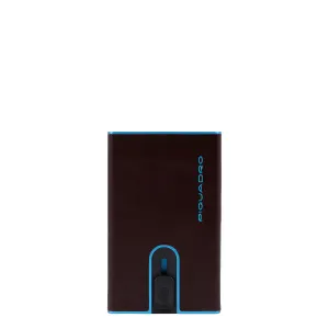 Piquadro - Porta carte di credito con Sliding System RFID Blue Square - PP4891B2BLR - MOGANO