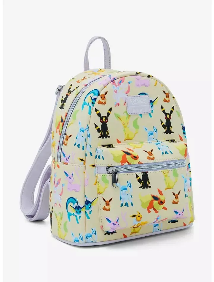 Pokemon Mini Backpack Eeveelutions Watercolor AOP Loungefly