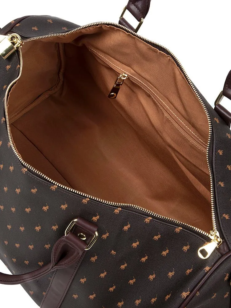 Polo Signature Medium Travel Duffel Bag(50cm) | Brown