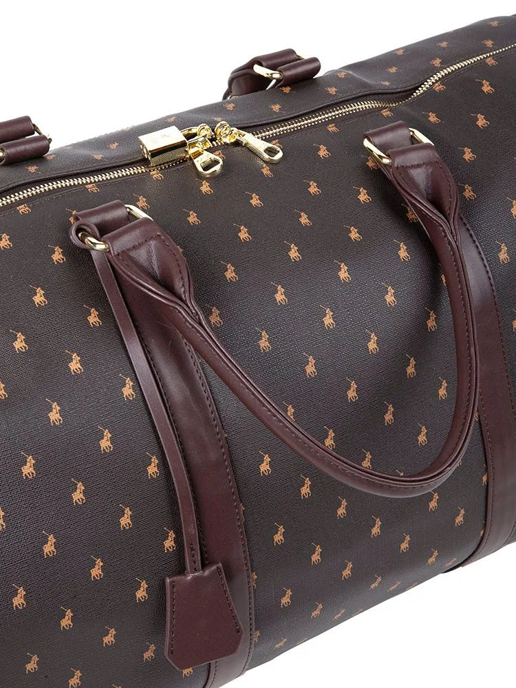 Polo Signature Medium Travel Duffel Bag(50cm) | Brown