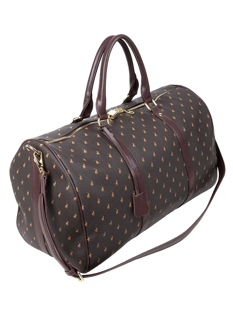 Polo Signature Medium Travel Duffel Bag(50cm) | Brown