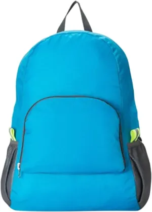 Portable Outdoor Foldable Backpack Travel Mountaineering Bag Cloth Sports Skin Bag Racing y (Blue, One Size)