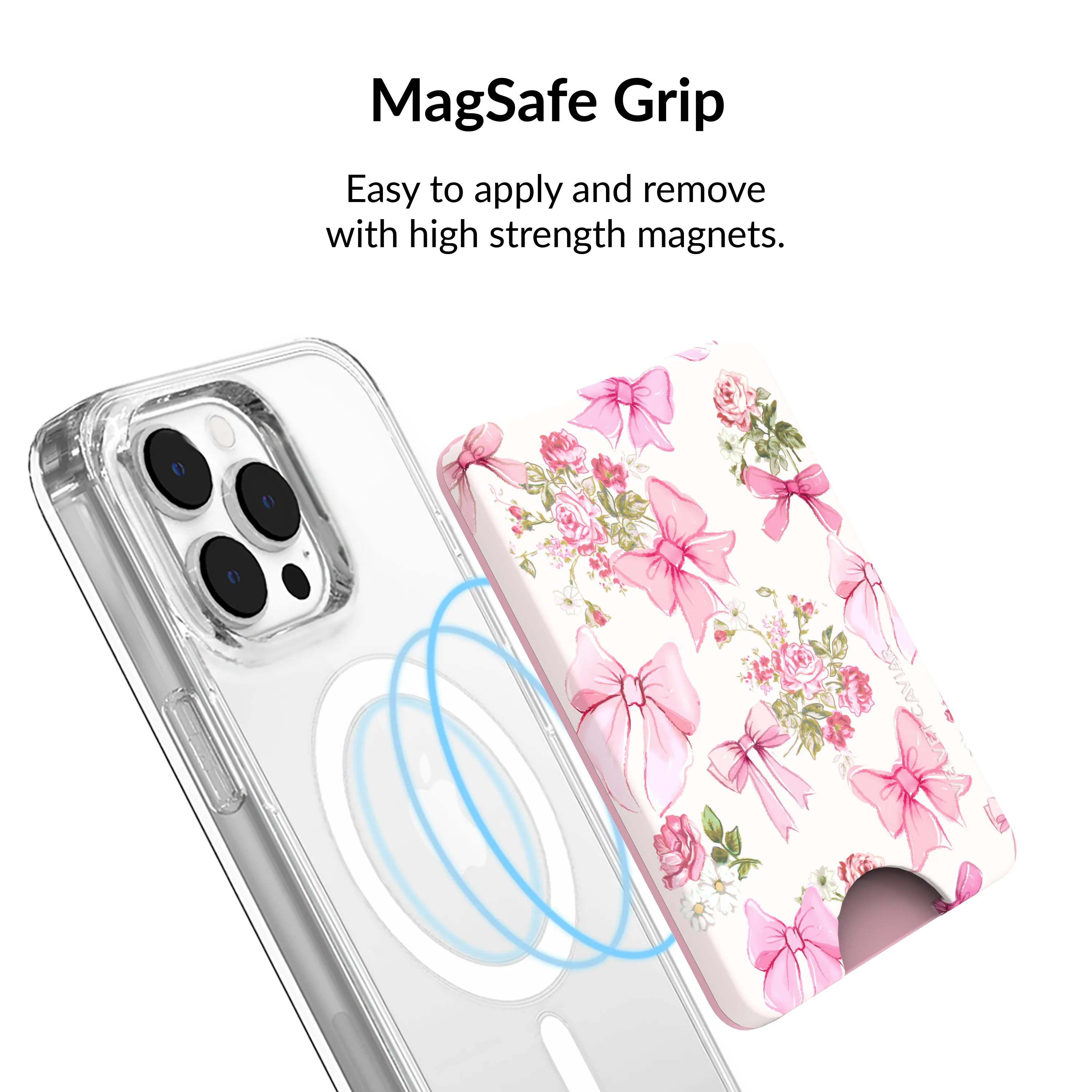 Posie Pink Bow MagSafe Wallet