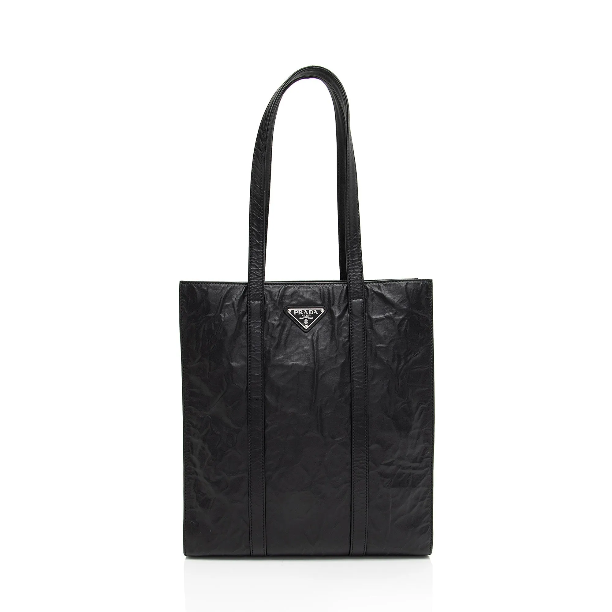 Prada Antique Nappa Leather Small Shopping Tote