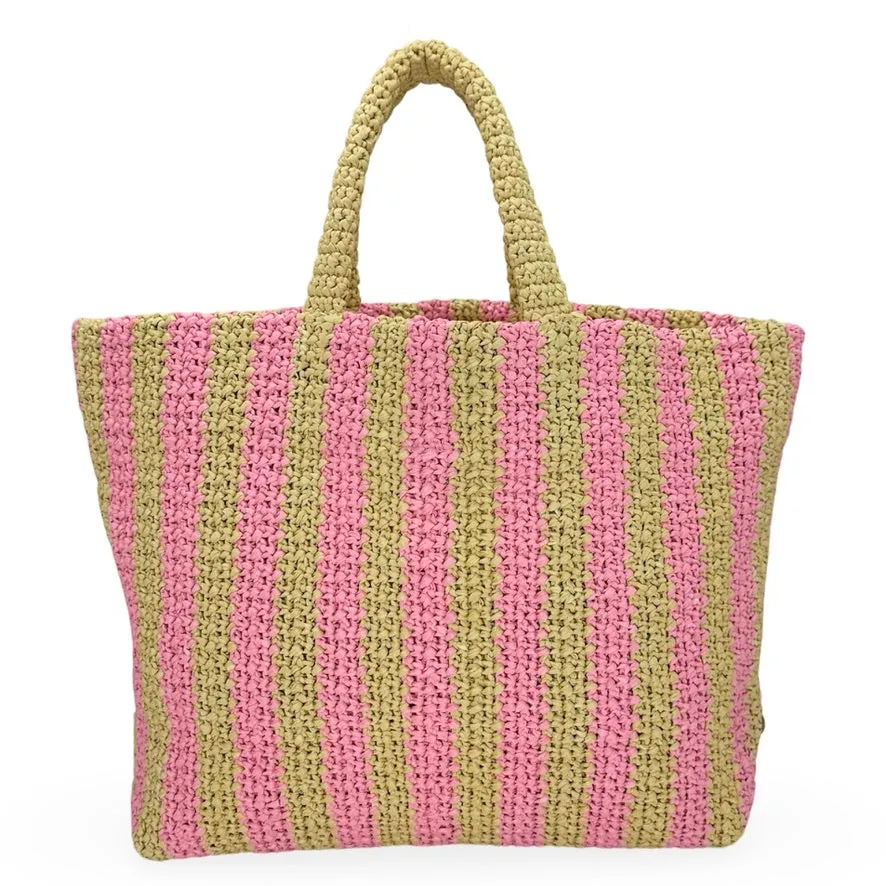 PRADA: Crochet Large Logo Tote
