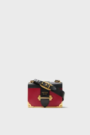 PRADA Red Cahier Crossbody Bag