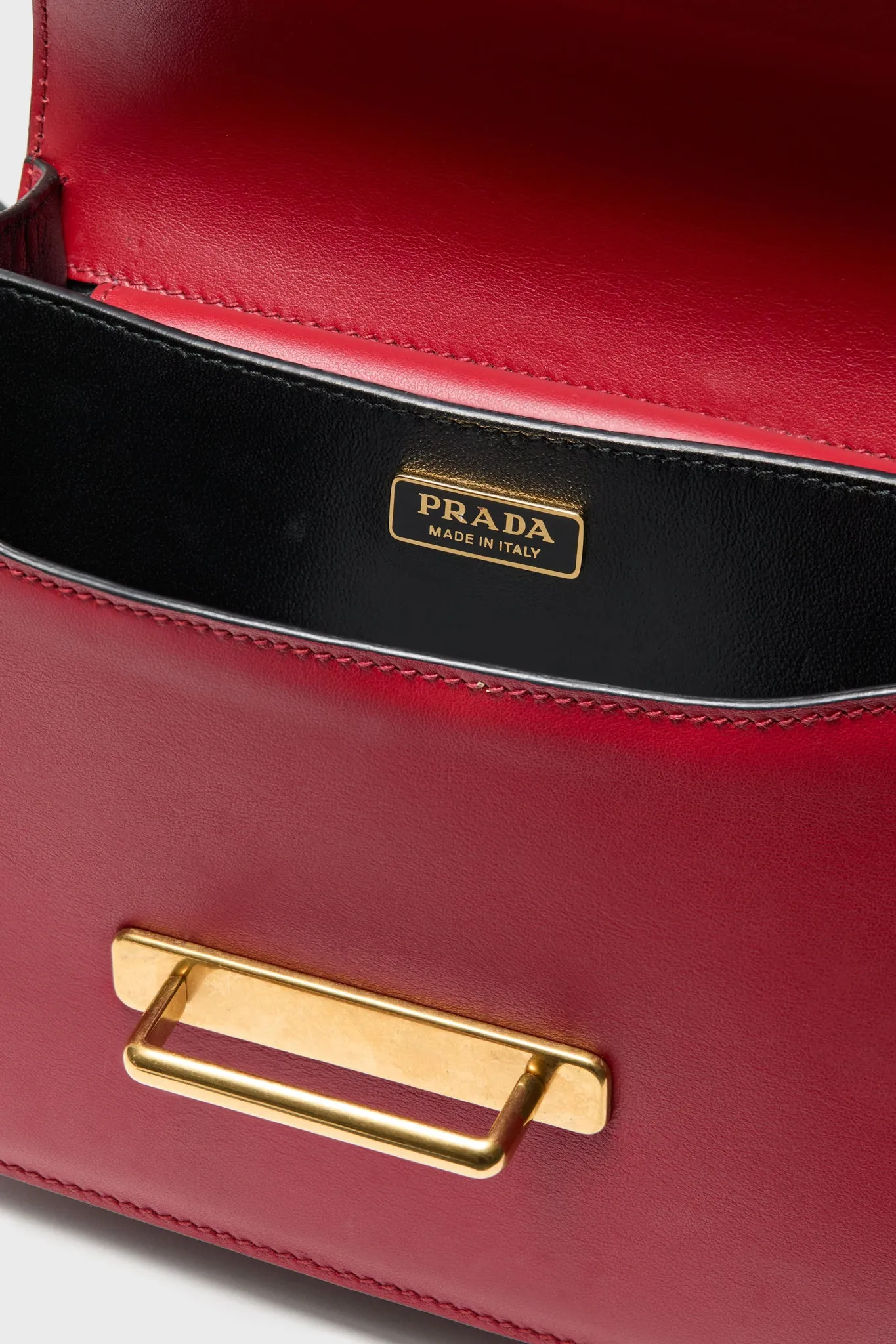 PRADA Red Cahier Crossbody Bag