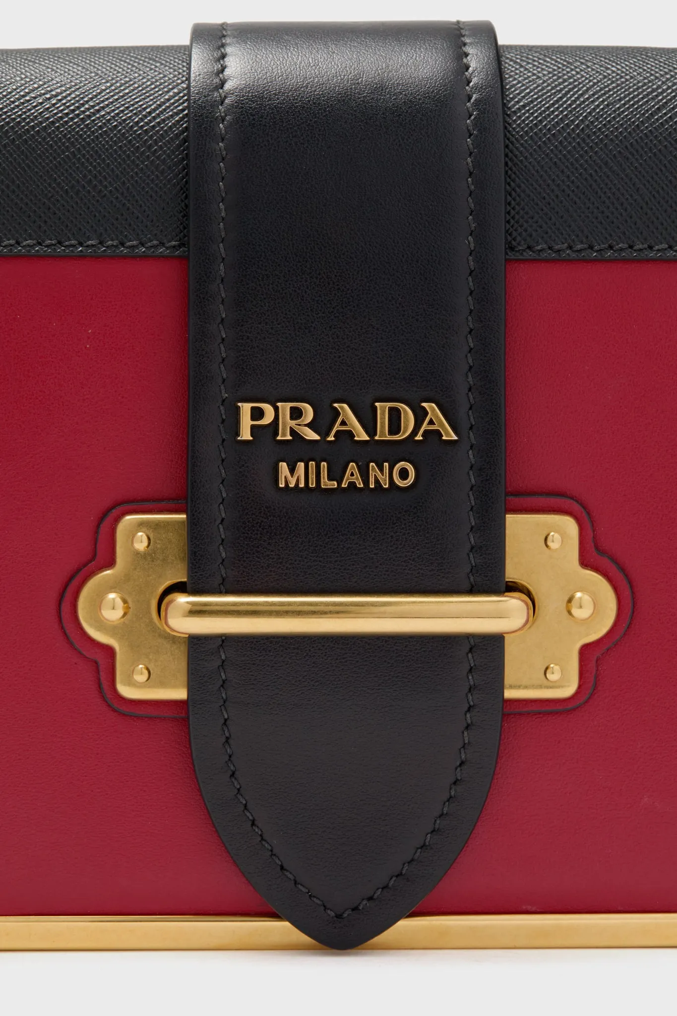 PRADA Red Cahier Crossbody Bag