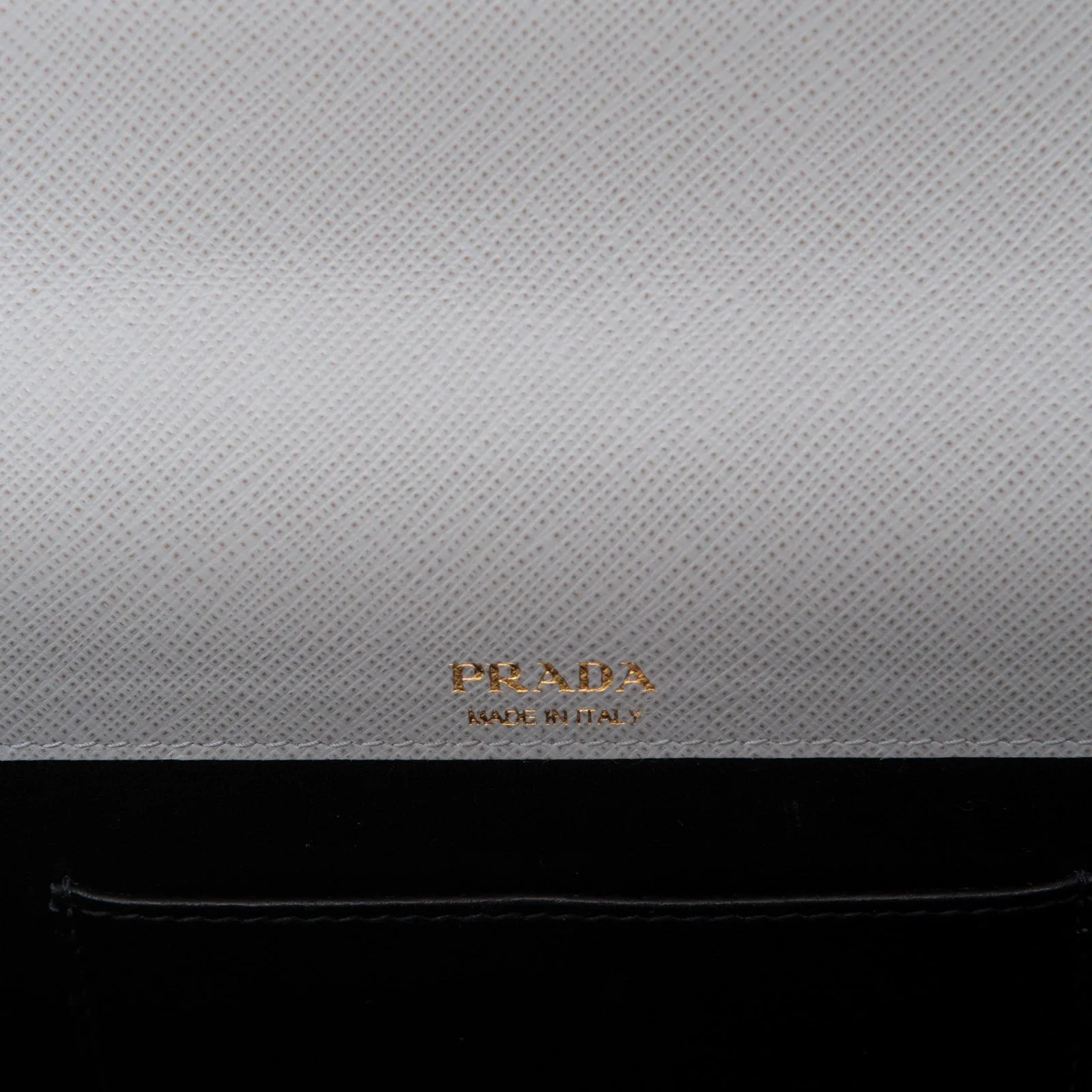 Prada Saffiano Grey Leather Crossbody Bag