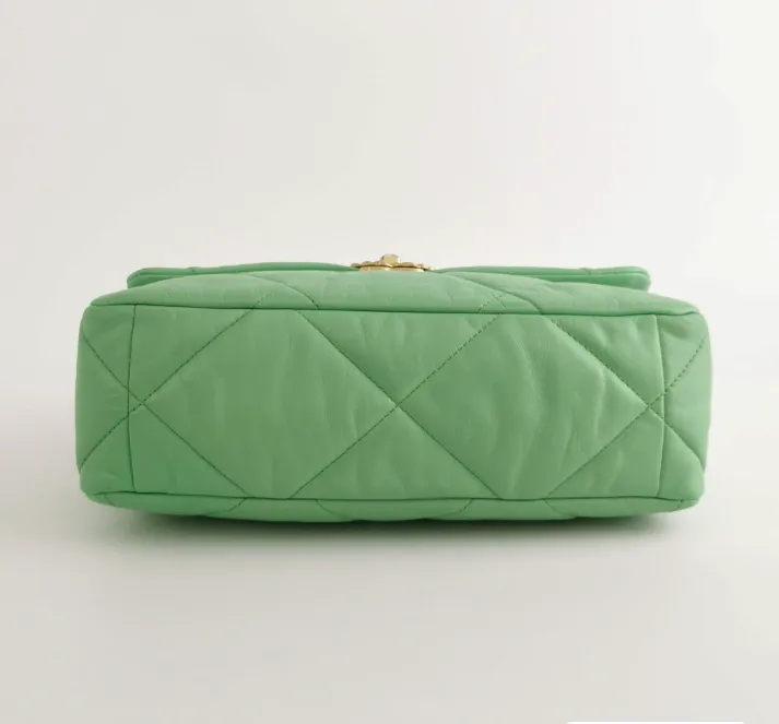 Preloved Chanel 19 Large Bag Green 24062178756265