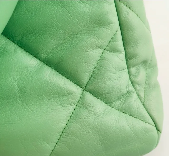 Preloved Chanel 19 Large Bag Green 24062178756265