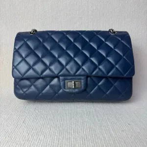 Preloved Chanel 2.55 Reissue Bag 5011103 Navy Blue Leather Shoulder Bag