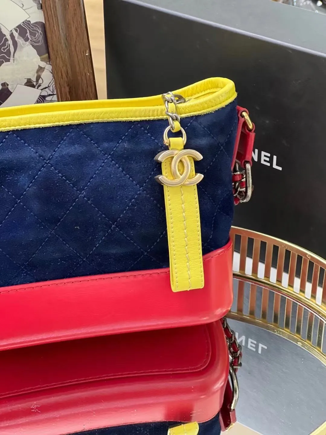 Preloved Chanel Gabrielle Bag Small Multicolor 01666
