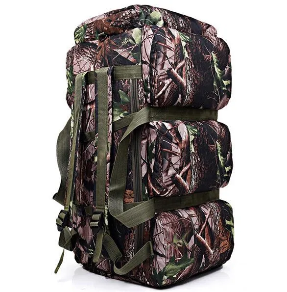 Prepper Extra large 90L Outdoor Camping Waterproof Tent Bagpack Travel Climbing Fishing Training Wearproof Camo Luggage bag