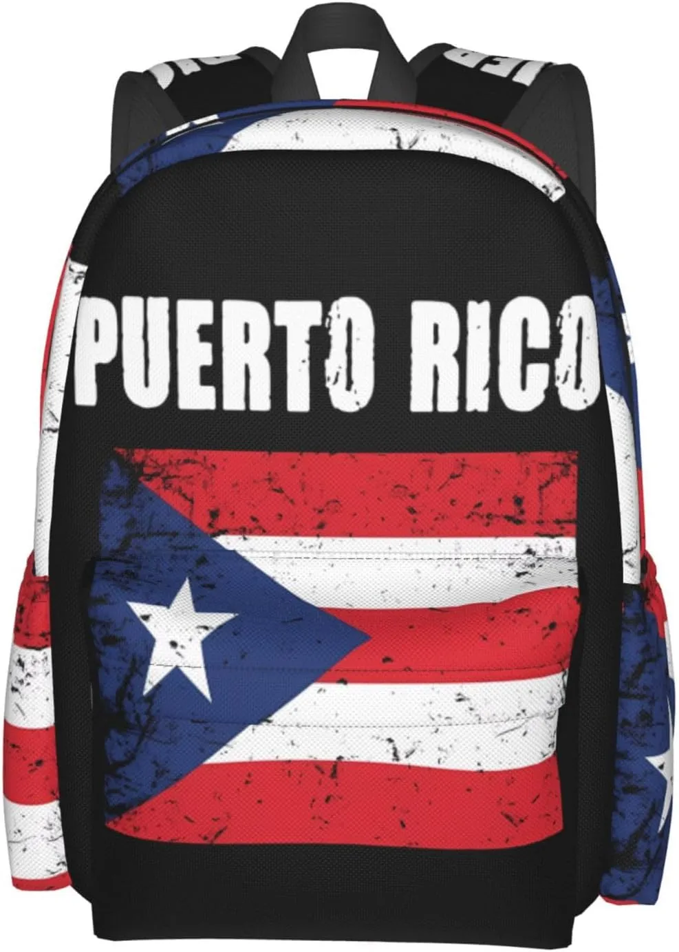 Puerto Rico Flag Laptop Backpack Work Travel Backpacks Business Rucksack Casual Outdoor Daypack with Adjustable Strap Bags for Sports Office Gym Hiking