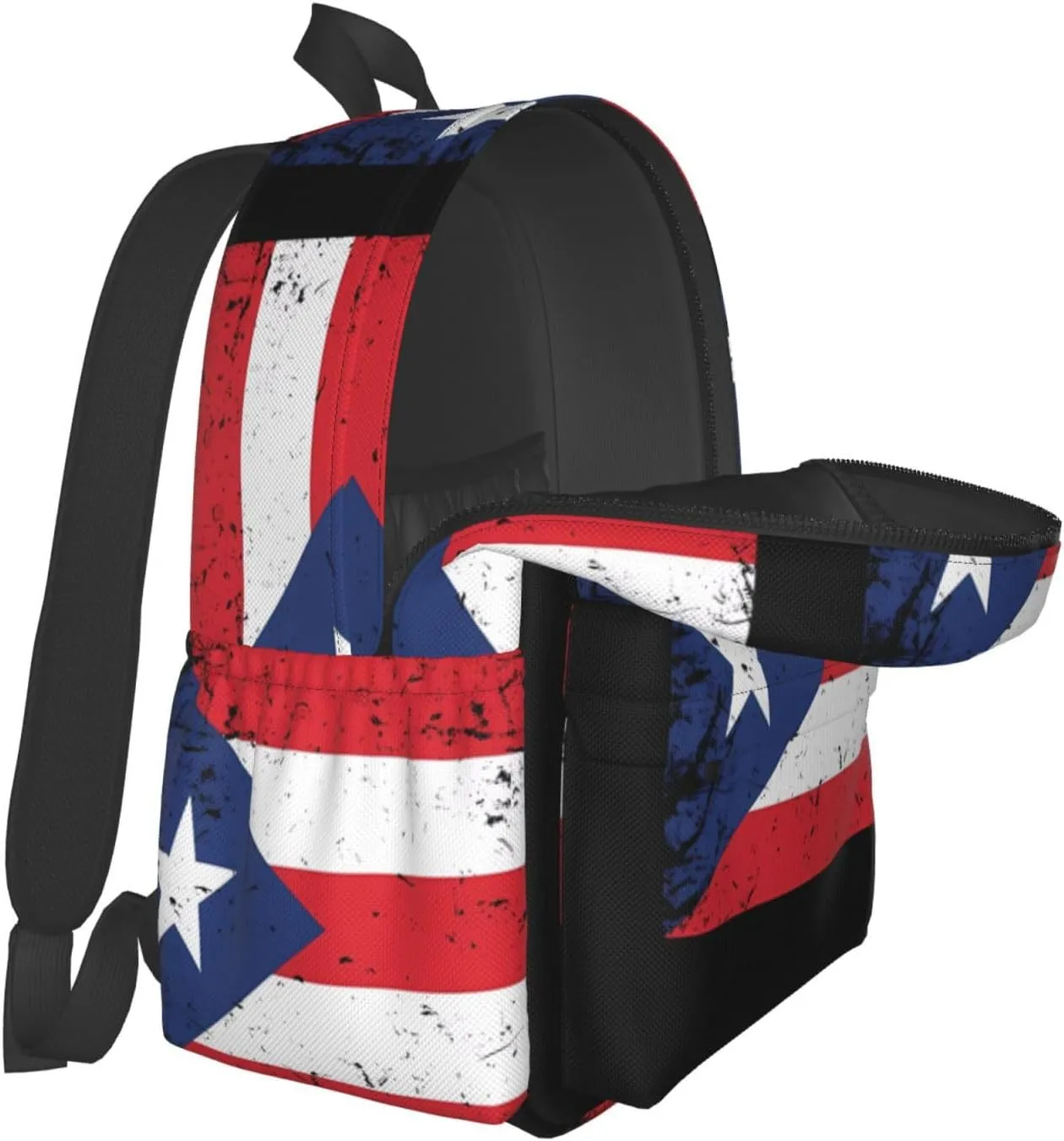 Puerto Rico Flag Laptop Backpack Work Travel Backpacks Business Rucksack Casual Outdoor Daypack with Adjustable Strap Bags for Sports Office Gym Hiking
