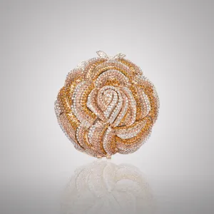 Radiant Multicolor Rose Swarovski Crystal Clutch | 0C920-XT