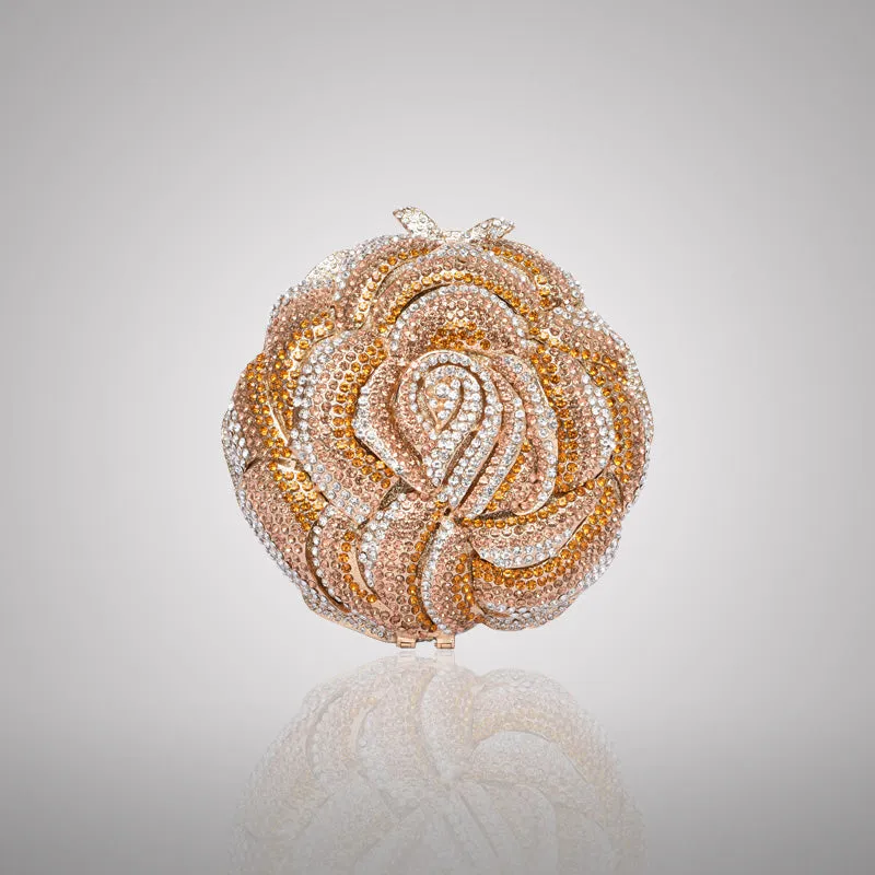 Radiant Multicolor Rose Swarovski Crystal Clutch | 0C920-XT