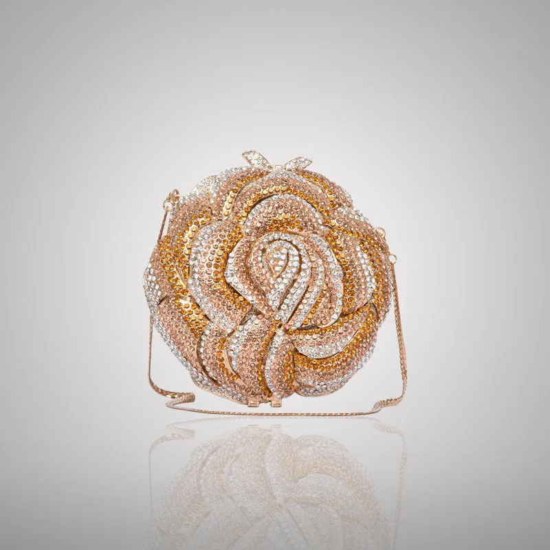 Radiant Multicolor Rose Swarovski Crystal Clutch | 0C920-XT
