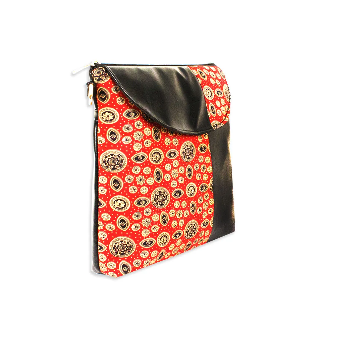 Red Ajrakh Printed Messenger Bag