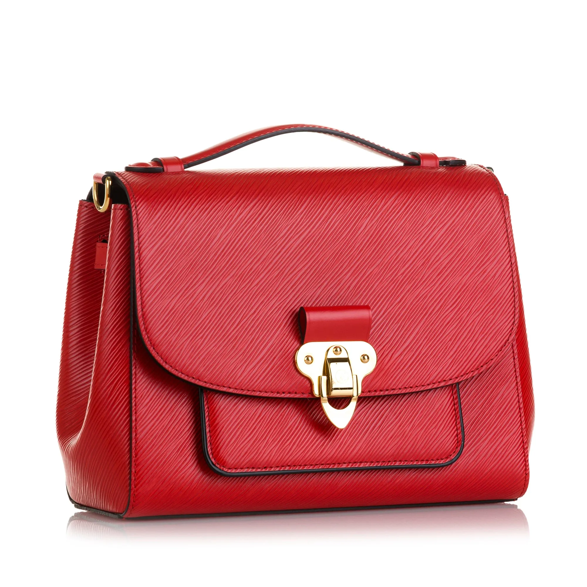 Red Louis Vuitton Epi Boccador Satchel