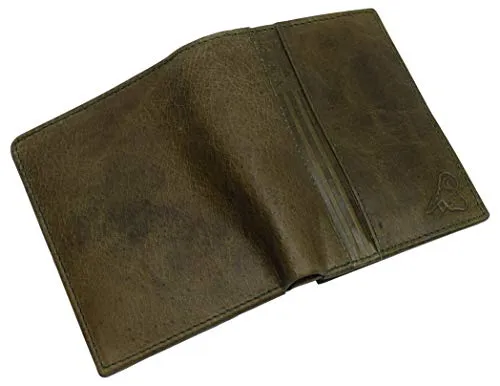 RFID Blocking Genuine Leather Badge Holder Bifold Wallet USA Series