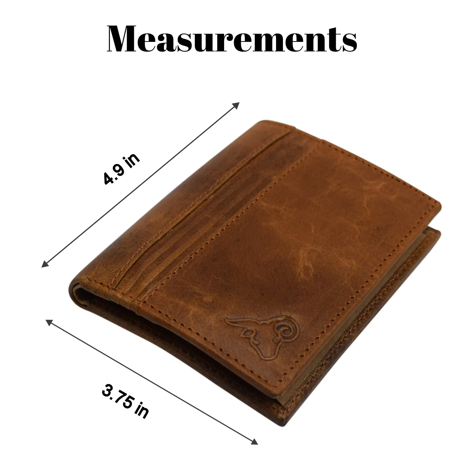 RFID Blocking Genuine Leather Badge Holder Bifold Wallet USA Series
