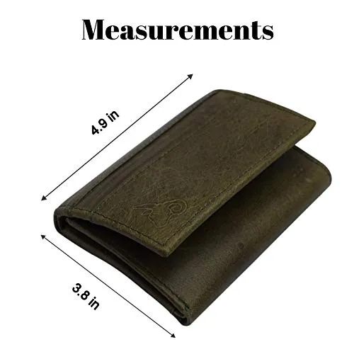 RFID Genuine Leather Trifold Badge Holder Wallet Police Badge Holder USA Series