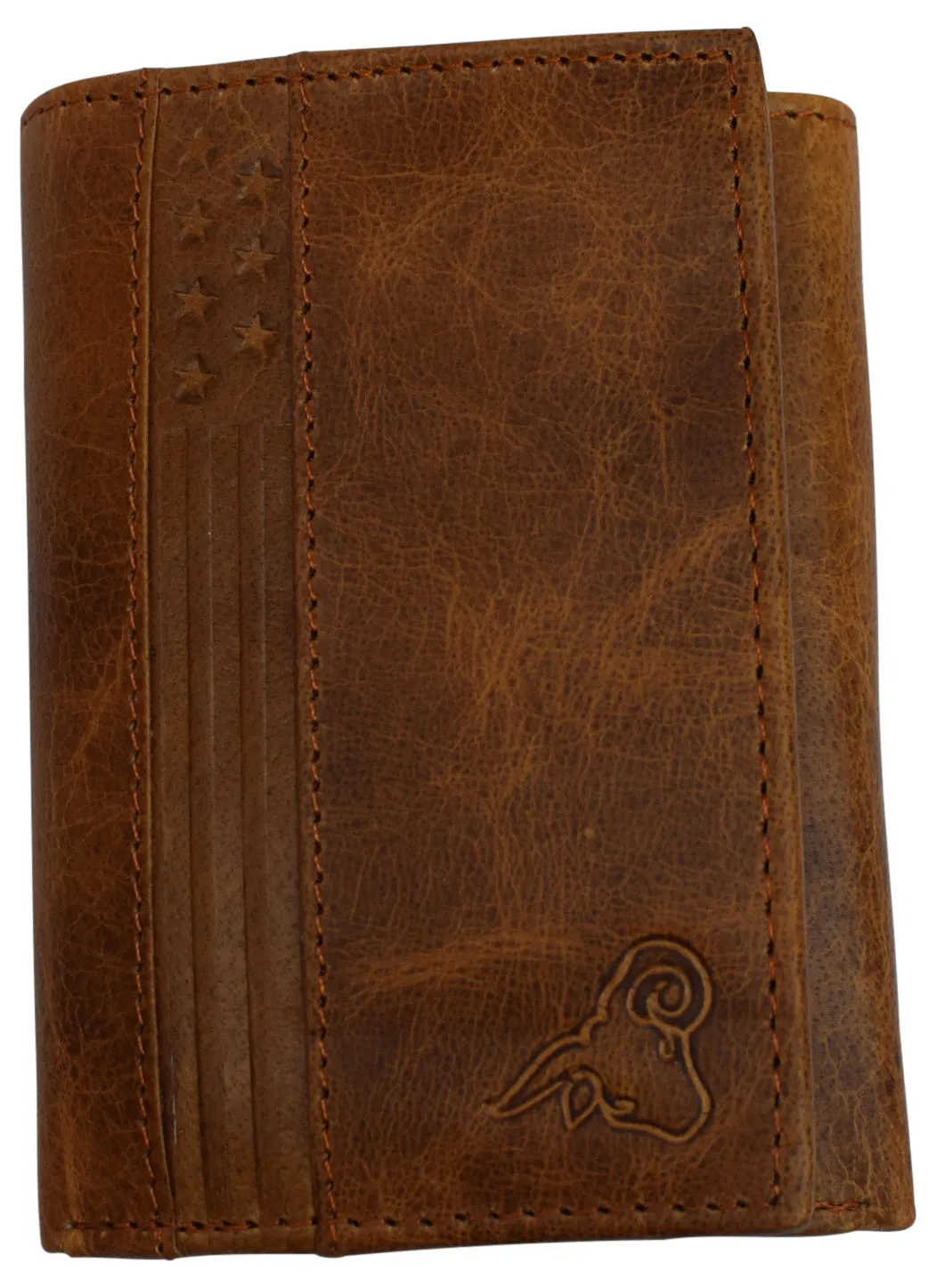 RFID Genuine Leather Trifold Badge Holder Wallet Police Badge Holder USA Series