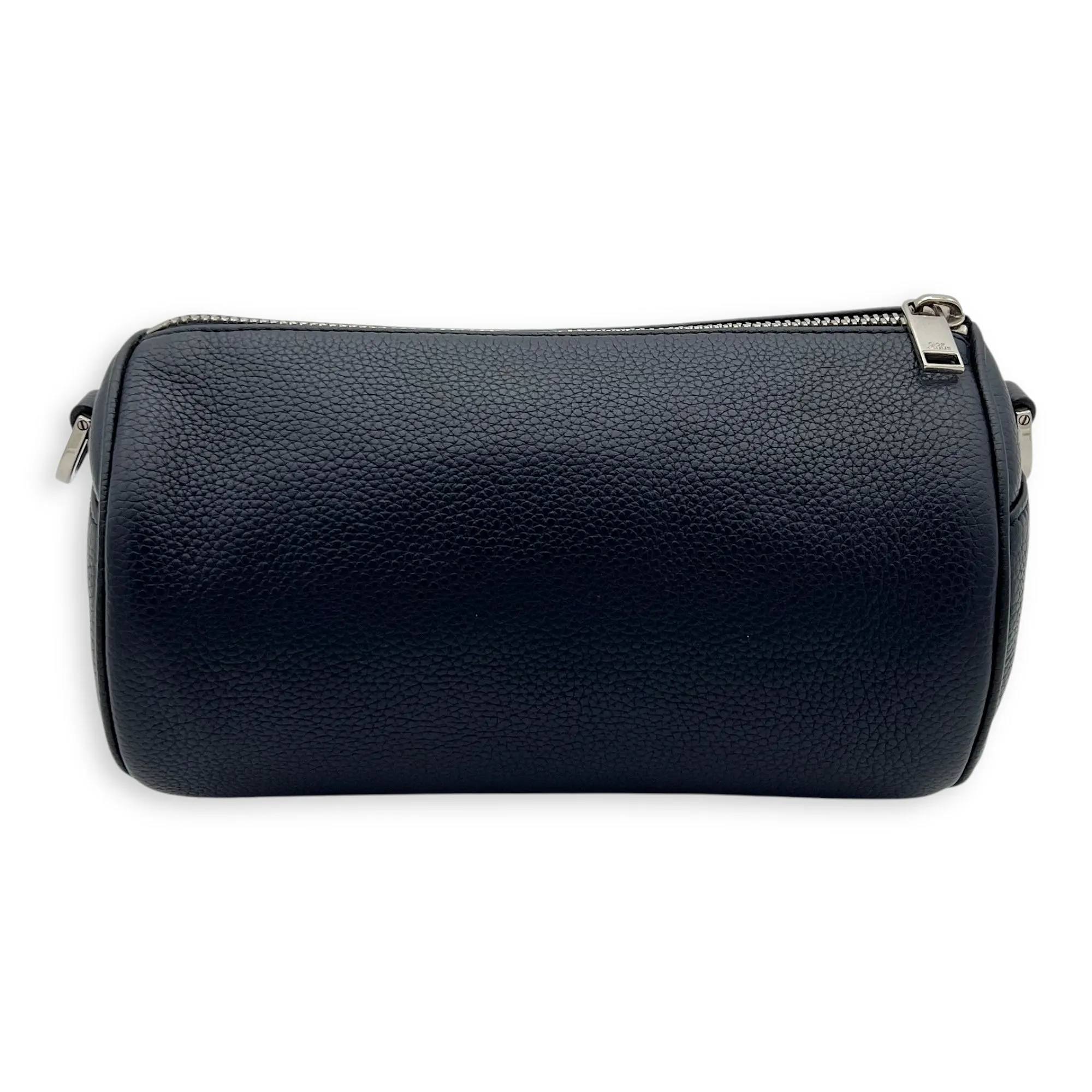 Roller Crossbody Bag Blue in Calfskin, Silver hardware
