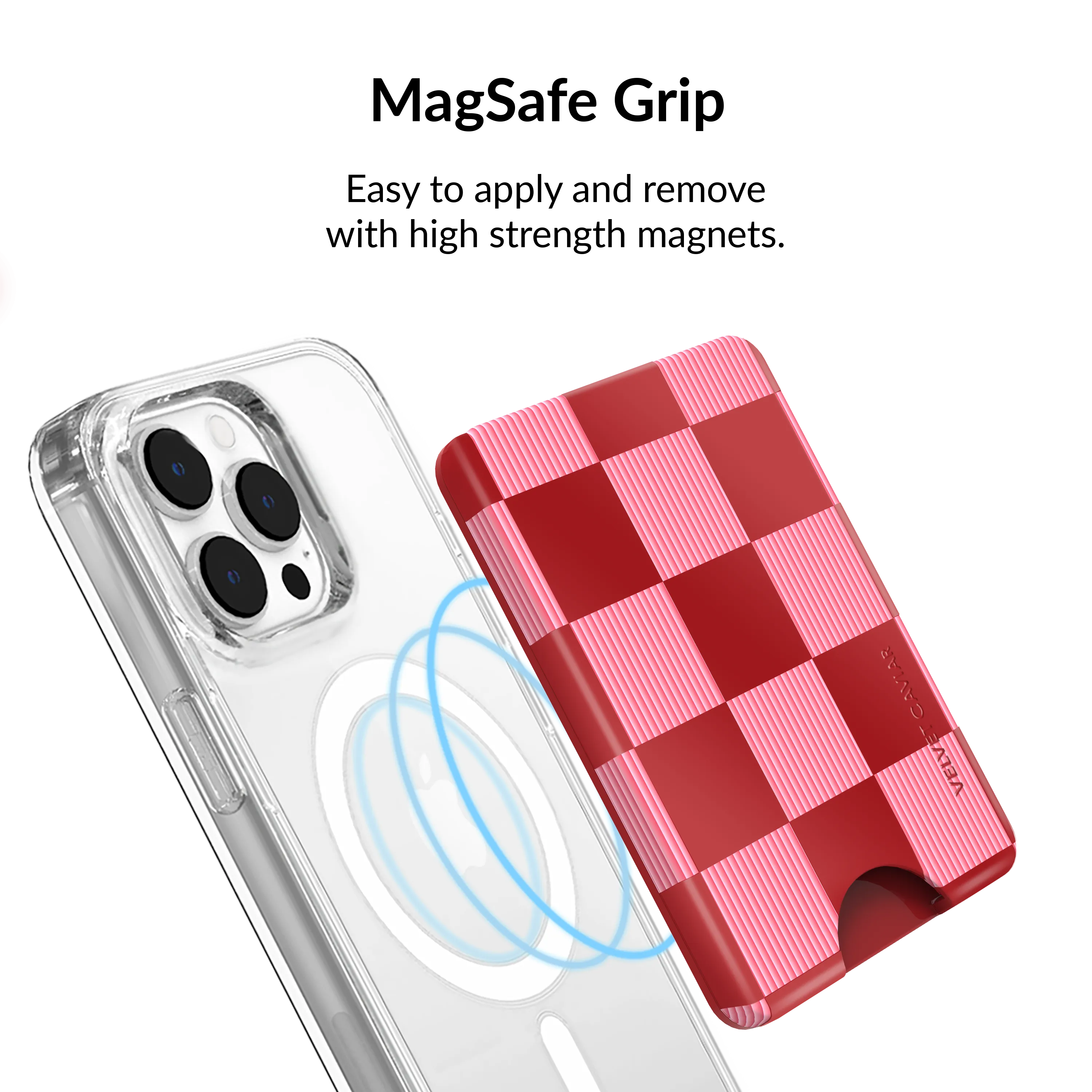 Rose Vibe Checkered Magsafe Wallet