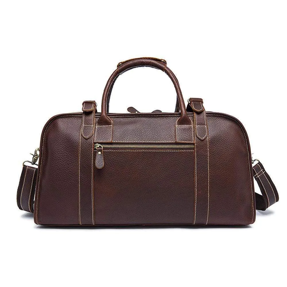 Rossie Viren  Men's  Large Capacity Leather Travel Bag