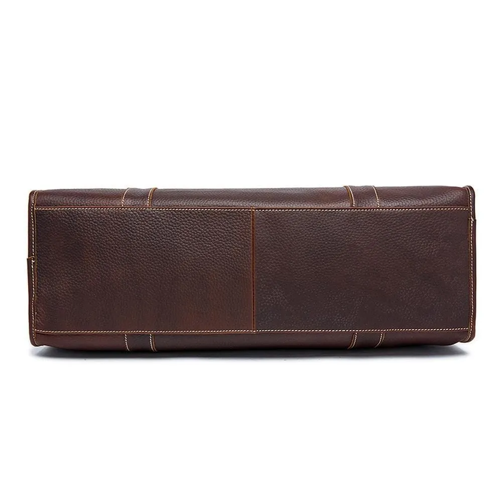 Rossie Viren  Men's  Large Capacity Leather Travel Bag